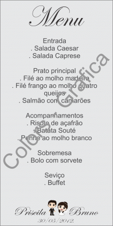 Cardapio - modelo 04