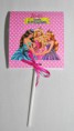 Pirulito convite grande . Barbie - modelo 01 .............. R$ 3,50 unid.